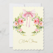 水彩レモンボウフローラベビーシャワー 招待状 (裏面)