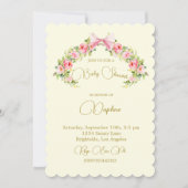 水彩レモンボウフローラベビーシャワー 招待状 (正面)