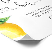 水彩レモンミモサバーポスター ポスター (角)