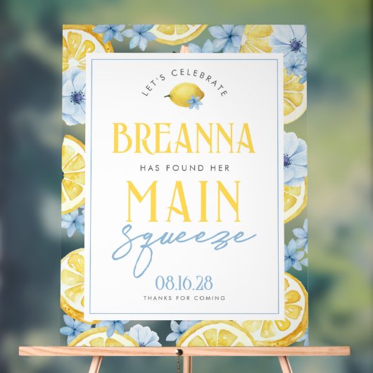 水彩レモンメイン絞りアクリルウェルカムサイン アクリルサイン (ニュートラル)