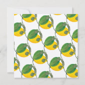 水彩レモンライムシトラススクリプト結婚ズクラフト 招待状 (裏面)