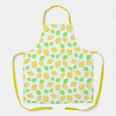 水彩レモンライム模様 エプロン (正面)