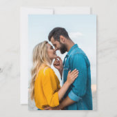 水彩レモンラベンダーフォト結婚ズ セーブザデート (裏面)