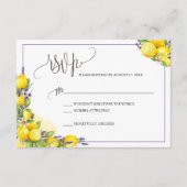 水彩レモンラベンダーボホRSVPエンクロージャカード エンクロージャーカード (正面)