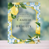 水彩レモンリハーサル地中海のディナー アクリルサイン (ニュートラル)