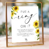 水彩レモンリングや輪ゲームブライダルシャワー標識 ポスター