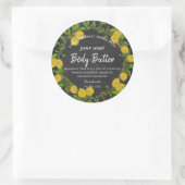 水彩レモンリースシャルボード体バター ラウンドシール (バッグ)