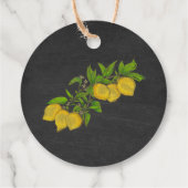 水彩レモンリース感謝していチョークボード フェイバータグ (裏面)