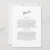 水彩レモンリース詳細結婚ズ 招待状 (裏面)