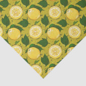 水彩レモンリーフイエローパターン 薄葉紙 (詳細)