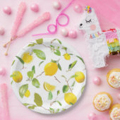 水彩レモンレモ葉ン2 ペーパープレート (パーティー)