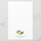 水彩レモン地中海のバーメニューカード (裏面)