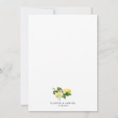 水彩レモン地中海のバーメニューカード 招待状 (裏面)