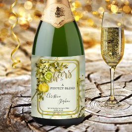 水彩レモン応援オーチャード結婚ズ ワインラベル