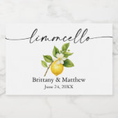 水彩レモン書道インクリモンチェロミニ スパークリングワインラベル (シングルラベル)