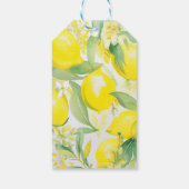 水彩レモン柄の誕生日パーティー ギフトタグ (裏面)