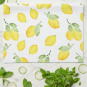水彩レモン模様 キッチンタオル (折り畳み)