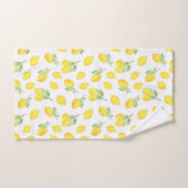 水彩レモン模様 バスタオルセット (ハンドタオル)