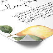 水彩レモン深夜おむつポスター ポスター (角)