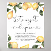 水彩レモン深夜おむつポスター ポスター (正面)