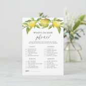 水彩レモン緑あなたの携帯電話の何 エンクロージャーカード (スタンド正面)