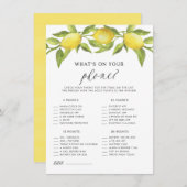 水彩レモン緑あなたの携帯電話の何 エンクロージャーカード (正面/裏面)