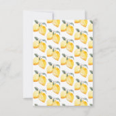水彩レモン花柄シトラス ウェディングシャワー サンキューカード (裏面)