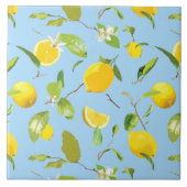 水彩レモン葉と3 タイル (正面)