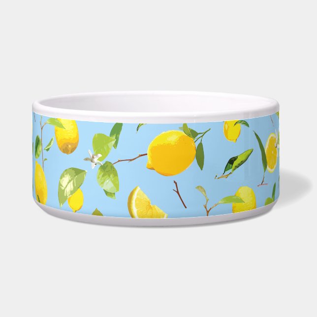 水彩レモン葉と3 ボウル (正面)