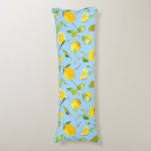 水彩レモン葉と3 ボディピロー (正面縦)
