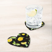 水彩レモン葉と ペーパーコースター (インサイチュ)