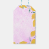 水彩レモン誕生日ピンクイエロー縁どアート ギフトタグ (裏面)