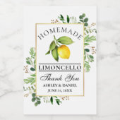 水彩レモン金ゴールドリモンチェロ小ラベル ワインラベル (シングルラベル)