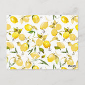 水彩レモン13 ポストカード (裏面)