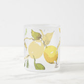 水彩レモン17 フロストグラスマグカップ (中央)