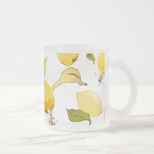 水彩レモン17 フロストグラスマグカップ (右)