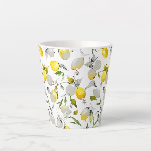 水彩レモン21 カフェラテマグ (正面)