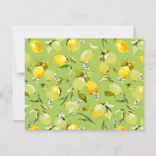水彩レモン22 ノートカード (正面)
