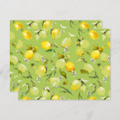 水彩レモン22 ノートカード (正面/裏面)