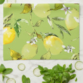 水彩レモン23 キッチンタオル (折り畳み)