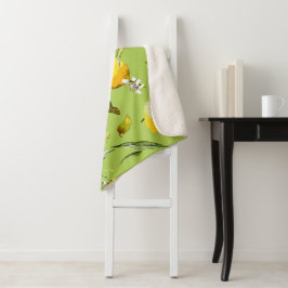 水彩レモン23 シェルパブランケット