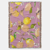 水彩レモン24 スローブランケット (正面縦)