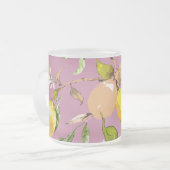 水彩レモン24 フロストグラスマグカップ (正面左)