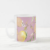 水彩レモン24 フロストグラスマグカップ (左)