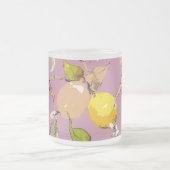 水彩レモン24 フロストグラスマグカップ (中央)