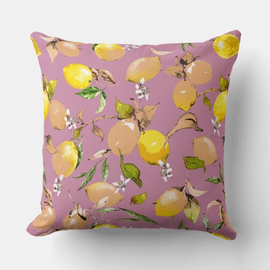 水彩レモン25 クッション (正面)