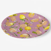 水彩レモン25 ペーパープレート (アングル)