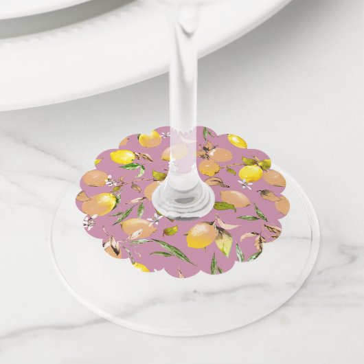 水彩レモン25 ワイングラスタグ (クローズアップ)