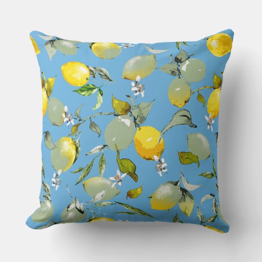 水彩レモン27 クッション (正面)