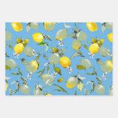水彩レモン27 ラッピングペーパーシート (正面3)
